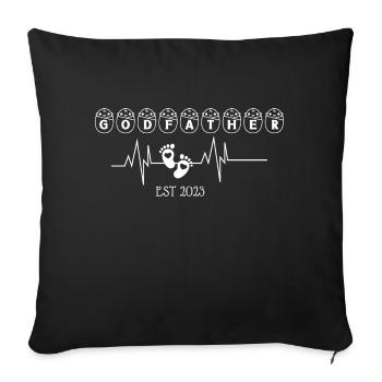 Godfather EST 2003 Heartbeat - Sofa pillowcase 17,3'' x 17,3'' (45 x 45 cm) - black - Front