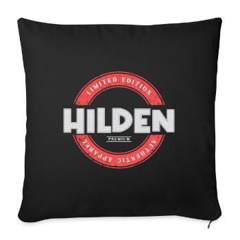 Hilden Deutschland Stadt Skyline Heimat Liebe - Sofakissenbezug 45 x 45 cm - Schwarz - Vorne