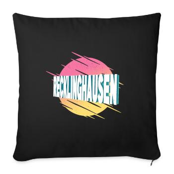 Recklinghausen Germany Font Vintage Retro - Sofa pillowcase 17,3'' x 17,3'' (45 x 45 cm) - black - Front