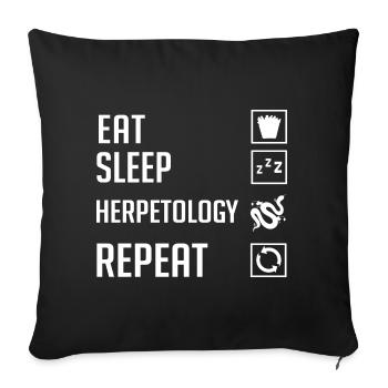 Herpetology Reptiles Herpetologist Lizards - Sofa pillowcase 17,3'' x 17,3'' (45 x 45 cm) - black - Front