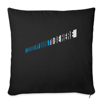 J’ai fermé mon livre - Housse de coussin décorative 45 x 45 cm - noir - Devant