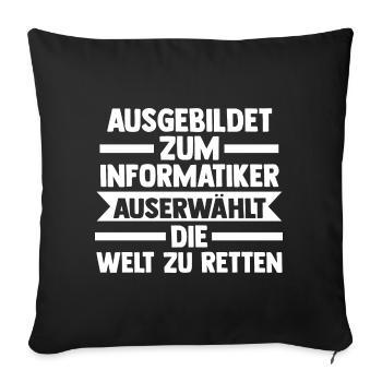 IT Fachmann Informatik Programmierer Informatiker - Sofakissenbezug 45 x 45 cm - Schwarz - Vorne