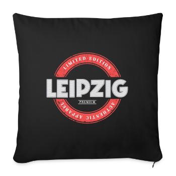 Leipzig Germany City Skyline Home Love - Sofa pillowcase 17,3'' x 17,3'' (45 x 45 cm) - black - Front