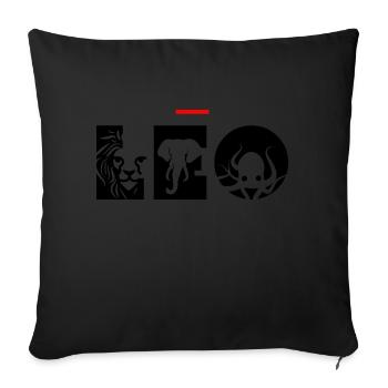 Leo - Sofa pillowcase 17,3'' x 17,3'' (45 x 45 cm) - black - Front