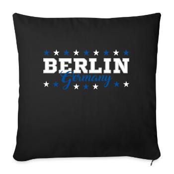 Berlin - Housse de coussin décorative 45 x 45 cm - noir - Devant