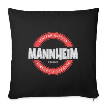 Mannheim Germany City Skyline Home Love - Sofa pillowcase 17,3'' x 17,3'' (45 x 45 cm) - black - Front