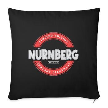Nuremberg Allemagne Ville Skyline Home Love - Housse de coussin décorative 45 x 45 cm - noir - Devant