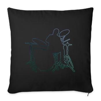 Batteur Hommes Batteur Batteur Sp - Housse de coussin décorative 45 x 45 cm - noir - Devant