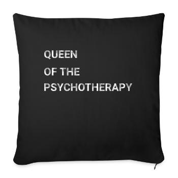 Queen Of The Psychotherapy - Sofa pillowcase 17,3'' x 17,3'' (45 x 45 cm) - black - Front