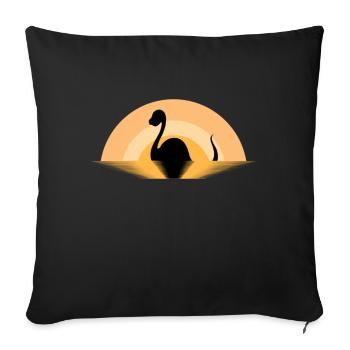 Funny Loch Ness Monster Cryptozoology Nessie - Sofa pillowcase 17,3'' x 17,3'' (45 x 45 cm) - black - Front