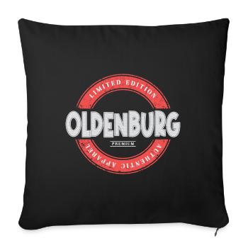 Oldenburg Germany City Skyline Home Love - Sofa pillowcase 17,3'' x 17,3'' (45 x 45 cm) - black - Front