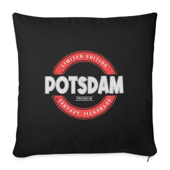 Potsdam Deutschland Stadt Skyline Heimat Liebe - Sofakissenbezug 45 x 45 cm - Schwarz - Vorne