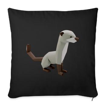 Furets polygonaux - Housse de coussin décorative 45 x 45 cm - noir - Devant