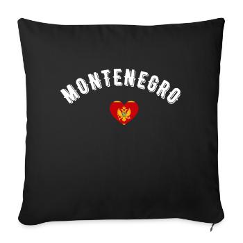 Montenegro - Sofa pillowcase 17,3'' x 17,3'' (45 x 45 cm) - black - Front