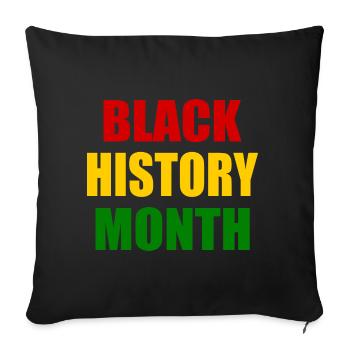 Black history month - Sofa pillowcase 17,3'' x 17,3'' (45 x 45 cm) - black - Front