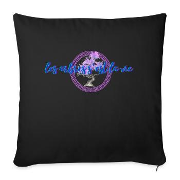 les arbres c'est la vie - Housse de coussin décorative 45 x 45 cm - noir - Devant