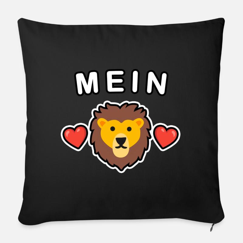 Mein Löwe - Sofakissenbezug 45 x 45 cm - Schwarz