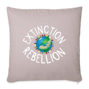 Extinction Rebellion Human Necklace White - Sofa pillowcase 17,3'' x 17,3'' (45 x 45 cm) - light taupe - Front
