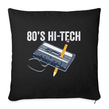 80s 90s Cassette Pen Retro Funny - Sofa pillowcase 17,3'' x 17,3'' (45 x 45 cm) - black - Front