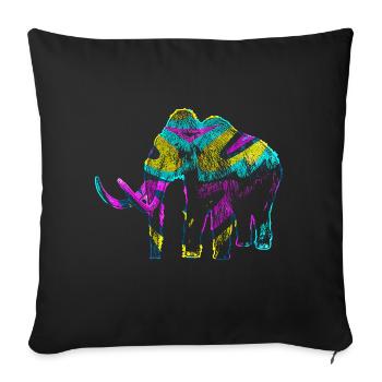 Mammut - Sofakissenbezug 45 x 45 cm - Schwarz - Vorne