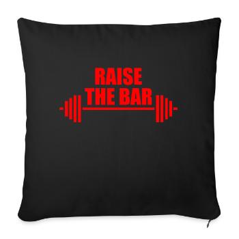 Placez la barre rouge - Housse de coussin décorative 45 x 45 cm - noir - Devant