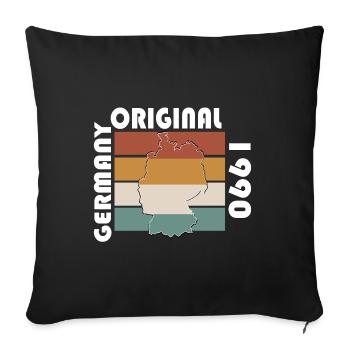 Deutschland Original - Sofakissenbezug 45 x 45 cm - Schwarz - Vorne