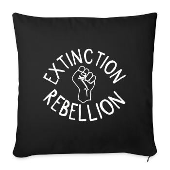 Extinction Rebellion Faust - Sofa pillowcase 17,3'' x 17,3'' (45 x 45 cm) - black - Front