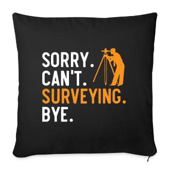 Pardon. Ne. Enquête. À plus tard. La - Housse de coussin décorative 45 x 45 cm - noir - Devant