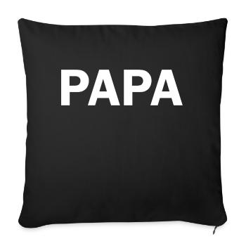 Papa T-Shirt, Minimalistisch, Statement - Sofakissenbezug 45 x 45 cm - Schwarz - Vorne