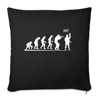 Man and his evolution HIT - Sofa pillowcase 17,3'' x 17,3'' (45 x 45 cm) - black - Front