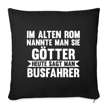 Bus Busfahrer - Sofakissenbezug 45 x 45 cm - Schwarz - Vorne