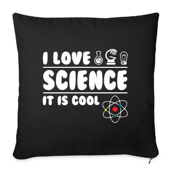I Love Science - Sofa pillowcase 17,3'' x 17,3'' (45 x 45 cm) - black - Front