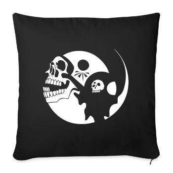 Horror Skull Skull Art Skull Gothic Heavy Metal - Sofa pillowcase 17,3'' x 17,3'' (45 x 45 cm) - black - Front