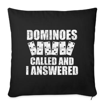 Domino Design - Sofa pillowcase 17,3'' x 17,3'' (45 x 45 cm) - black - Front