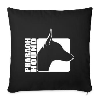 Pharaoh Hound Profile Greyhound Dogs Wilsigns - Sofa pillowcase 17,3'' x 17,3'' (45 x 45 cm) - black - Front