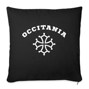 Okzitanien Occitanie Frankreich Okzitanisch - Sofakissenbezug 45 x 45 cm - Schwarz - Vorne