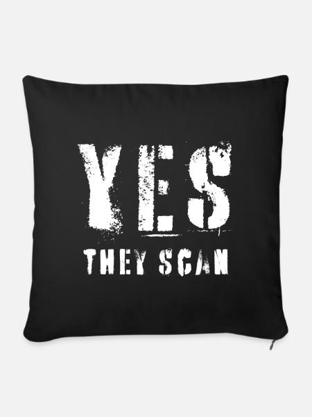 Yes they scan - Sofakissenbezug 45 x 45 cm - Schwarz