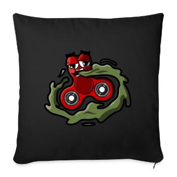 Sick Fidget Spinner - Sofakissenbezug 45 x 45 cm - Schwarz - Vorne