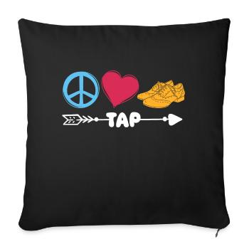 Tap Dance - Sofa pillowcase 17,3'' x 17,3'' (45 x 45 cm) - black - Front