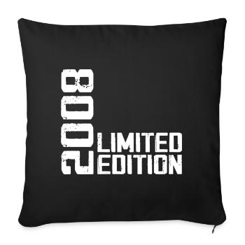 Legendary since 2008 Birthday Gift 2008 - Sofa pillowcase 17,3'' x 17,3'' (45 x 45 cm) - black - Front