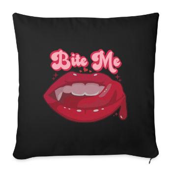 Sexy Groovy Halloween Design - Vampire Fangs - Sofa pillowcase 17,3'' x 17,3'' (45 x 45 cm) - black - Front