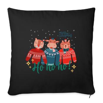 Laid de Noël Pull - Joyeux Noël - Housse de coussin décorative 45 x 45 cm - noir - Devant