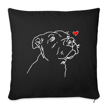 My Friends is Dog - Sofa pillowcase 17,3'' x 17,3'' (45 x 45 cm) - black - Front