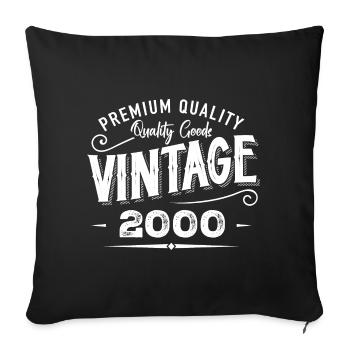 Jahrgang 2000 Original Retro Vintage Jubiläum - Sofakissenbezug 45 x 45 cm - Schwarz - Vorne