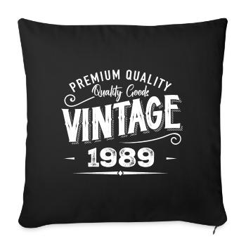 Jahrgang 1989 Original Retro Vintage Jubiläum - Sofakissenbezug 45 x 45 cm - Schwarz - Vorne