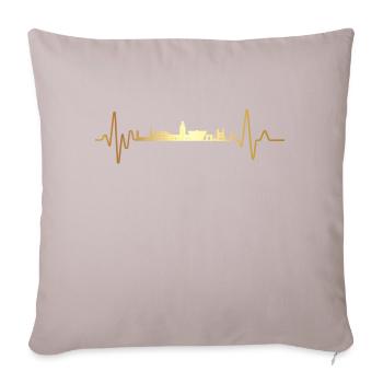 Battement de cœur Tunisie - Housse de coussin décorative 45 x 45 cm - taupe clair - Devant