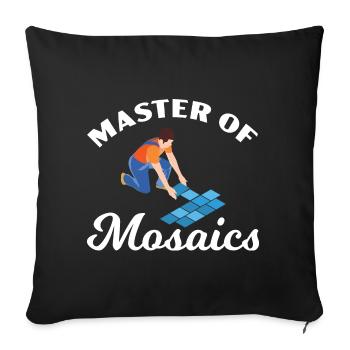 Carreleur Profession Carrelage Couche De Sol Carrelage - Housse de coussin décorative 45 x 45 cm - noir - Devant