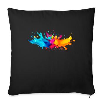 Explosion de Peinture - Housse de coussin décorative 45 x 45 cm - noir - Devant