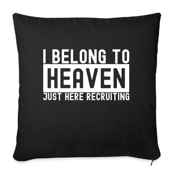 Christian Priest Jesus God Introduce You To Jesus - Sofa pillowcase 17,3'' x 17,3'' (45 x 45 cm) - black - Front