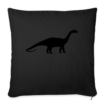 Dinosaure 1 - Housse de coussin décorative 45 x 45 cm - noir - Devant